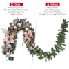 6ft Prelit Christmas Garland - Battery Operated with 20 LED Lights, Timer & Rose Gold Balls for Mantle, Stair Railing & TV Stand Indoor/Outdoor Decor - 4 of 4