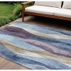 HomeRoots 10' X 14' Denim Blue And Purple Abstract Washable Indoor Outdoor Area Rug - 2 of 4