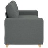 vidaXL 55.1" Dark Gray Fabric Loveseat Sofa - Sturdy, Comfortable 2 Seater Couch for Living Room/Bedroom - 4 of 4