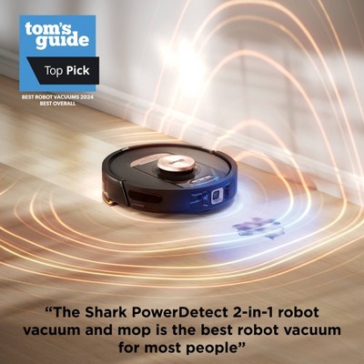 Shark PowerDetect 2-in-1 Cordless Robot Vacuum and Mop with NeverTouch Pro Base RV2810ZE 5" Cleaning Path Black - Thumbnail 5