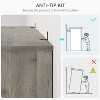 5 Tier 70 inch Tall Farmhouse Wooden Bookcases with Doors and Storage, for Home, Office Gray 12.9"D x 24.4"W x 68.7"H - 4 of 4