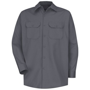 Red Kap Men's Long Sleeve Deluxe Heavyweight Cotton Shirt - 1 of 3