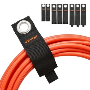 VEVOR Extension Cord Straps, 8-Pack Cable Holder Organizer, Heavy-Duty Extension Cord Hanger , 52.9lbs Weight Capacity Storage Strap,Black - 1 of 4