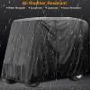 LakeForest"Universal 4-Passenger Golf Cart Cover, 210D Water-Resistant, UV-Proof for EZGO, Club Car, Yamaha"Black - 4 of 4