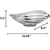 Nambe Pulse Bread & Fruit Bowl, Acacia Wood and Stainless Steel ,16.25" L x 8.5" W x 5.5" H - 3 of 4