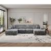137" Oversized Symmetrical U Shaped Sectional Sofa with Double Chaise Lounge and Storage Cabinet,6 Seater Corduroy Upholstered Lounger Couch - 2 of 4