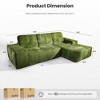 XIZZI Modular Left/Right Chaise Sectional Sofa, Quick-Ship Synthetic Leather or 4 Shimmer Fabric | Zero Assembly | High Density Foam & Pocket Springs - 4 of 4