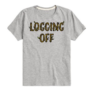 Boys' - Instant Message - Logging Off Short Sleeve Graphic T-Shirt - 1 of 4