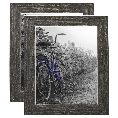 2 Pack 4x6 Picture Frames, Rustic L Shaped Double Sided Frames