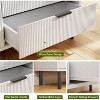 Zstar White Fluted 6 Drawer Dresser, Wide Wood Double Dresser with Metal Legs and Handles, Modern Chest of Drawers with Anti-Tipping Design - 4 of 4