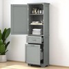 Tall Bathroom Storage Cabinet with 2 Drawers and 1 Door, Freestanding MDF Cabinet with Adjustable Shelf, Anti-Tip Device - 4 of 4