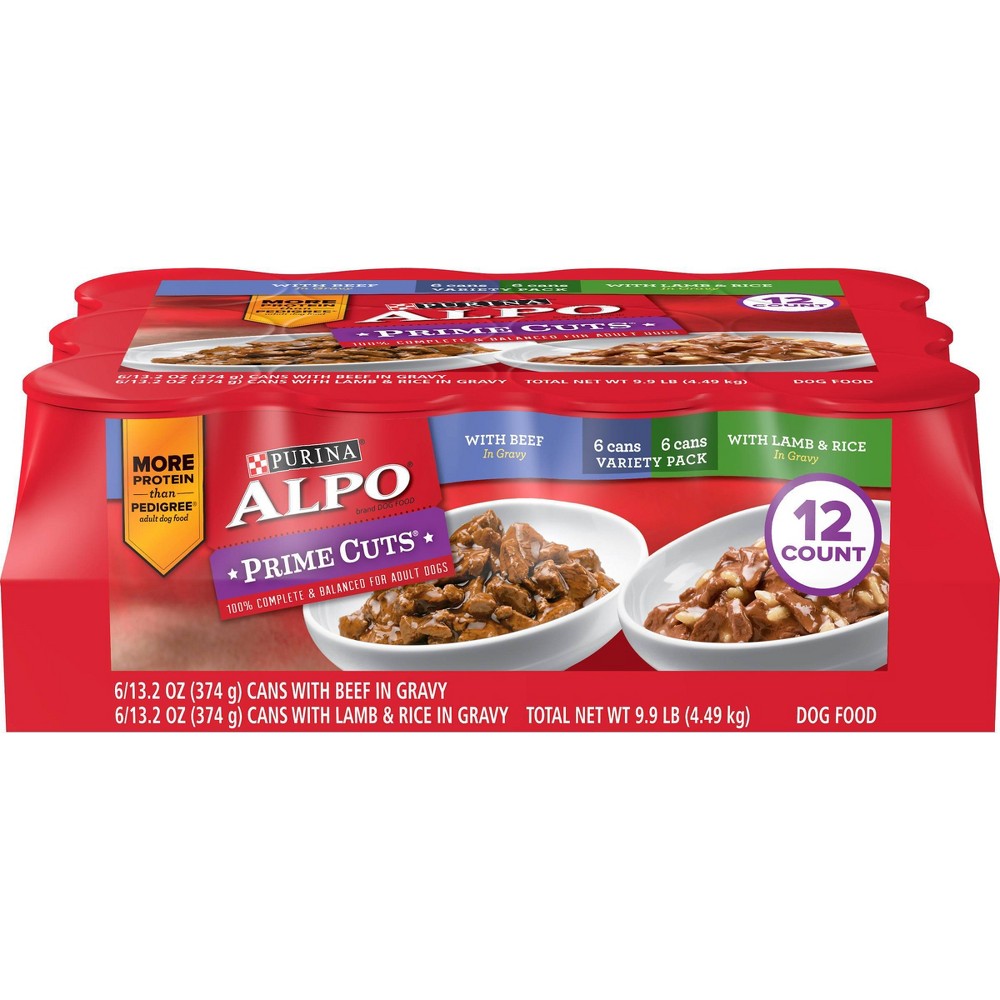 UPC 011132125554 product image for Purina Alpo Prime Cuts Beef & Lamb Recipes Adult Wet Dog Food - 13.2oz/12ct Vari | upcitemdb.com