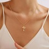 Boersma Classic Crown & Cross Pendant Choker Necklace – Unisex Trendy Jewelry for Women, Men & Girls, Daily Wear & Party Outfit Accessory - 2 of 4