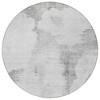 Silver Gray And Pewter Abstract Washable Indoor Outdoor Area Rug - 4 of 4