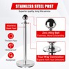 COZONY Stainless Steel Stanchion Post with Velvet Ropes, Crowd Control Barrier Set with Weighted Base, Event Queue Management System,4 PCS - 3 of 4