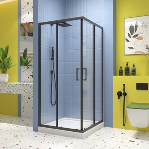 NicBex Shower Door 34.75" Wx72"H Frameless Piovt Shower Door with 1/4" (6mm) Clear SGCC Tempered Glass with Reversible Installation - 1 of 4