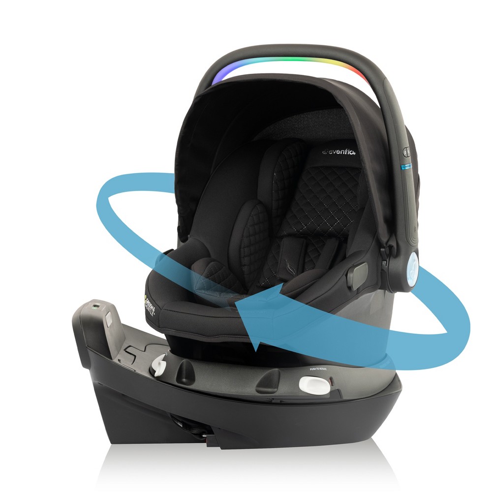 Evenflo Revolve 180 LiteMax NXT Rotating Infant Car Seat with Sensory Soothe - Jasper Black -  94286884
