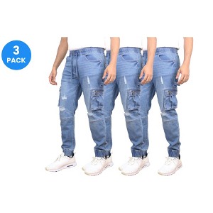 Blue Ice Men’s Stretch Cargo Carpenter Jean Jogger-3 Pack - 1 of 4