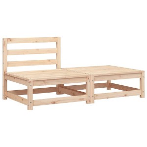 vidaXL Patio Sofa Armless with Footstool Solid Wood Pine - 1 of 1