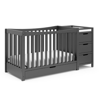 Graco Remi 4-in-1 Convertible Crib And Changer, GREENGUARD Gold Certified - Gray