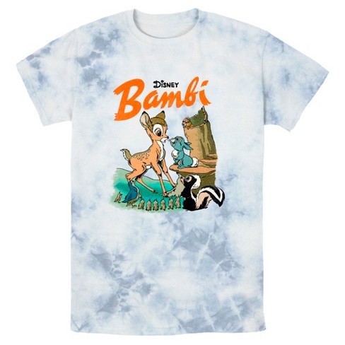 Men's Bambi Retro Poster T-shirt - White/blue - Large : Target