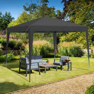 Patti 10x10ft Patio Pop Up Gazebo Canopy with 4pcs Weight Sand Bag and Carry Bag, Outdoor Furniture - Maison Boucle - 1 of 4