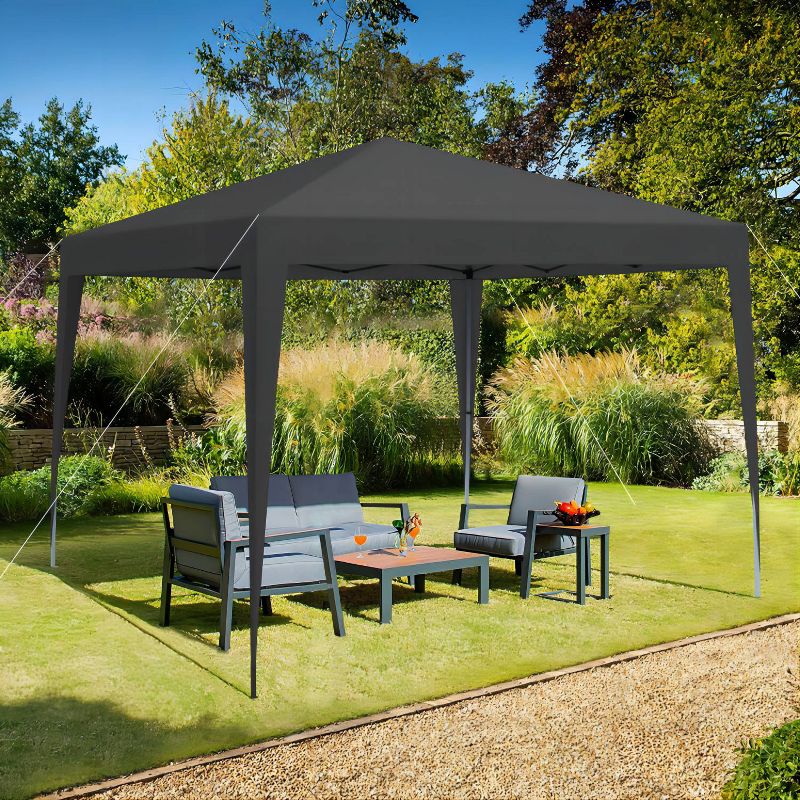 10x10ft Outdoor Patio Pop Up Gazebo Canopy with 4pcs Weight Sand Bag and Carry Bag - Maison Boucle, 1 of 8