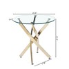 Modern Coffee Table, Glass Tea Table Center End Table for Living Room and Office - 3 of 4