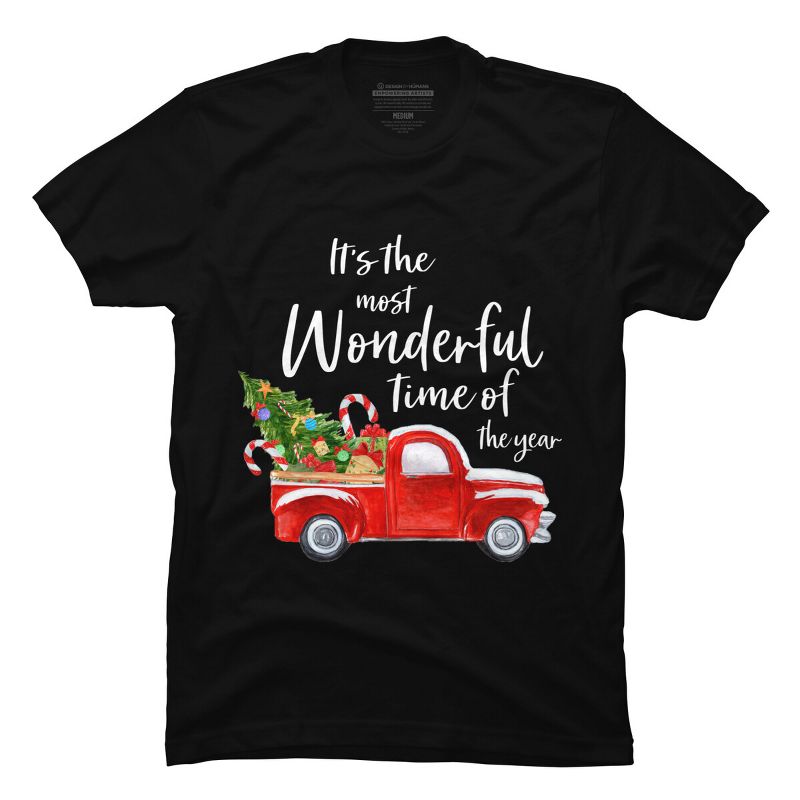 Men's Design By Humans It's The Most Wonderful Time Of The Year Christmas Shirt By TEEARTLAB T-Shirt, 1 of 5