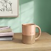 14oz Stoneware Mom Dipped Clay Mugs Peach - Room Essentials™ - 2 of 3