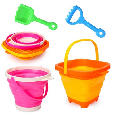 Beach Toys for Kids, 15 Pcs Kids Outdoor Beach Sand Set with Beach Molds, Beach Bucket and Rake Shovel Tool Sand Sifter, Sandbox Toys for Toddlers