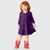 City Threads Girls Soft Jersey Cotton Long Sleeve Tiered Dress - USA-Made Comfortable & Stylish Kids/Toddlers Clothing - 3 of 4