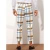 Lars Amadeus Men's Slim Fit Plaid Cropped Business Pants - 3 of 4