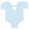 Blue Panda 50-Pack Die-Cut Light Blue Disposable Paper Napkins, Boys One Piece Outfit Design Baby Shower - image 3 of 4