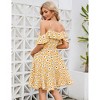 Clearlove Maternity Nursing Dress Womens Strap Ruffle Sleeve Daisy Printed A-Line Tiered Flowy Swing Dress - 4 of 4