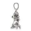 Black Bow Jewelry Sterling Silver Gemini the Twins Zodiac 3D Antiqued Pendant - 2 of 4