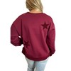 Women's Chenille Stars Sweatshirt - Jodifl - 4 of 4