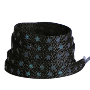 INSPIRE CHIC Reflective Stars Colorful Cool Flat Shoe Laces for Athletic Running Sneakers 2 Pairs - 1 of 3