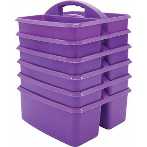 Teacher Created Resources® Purple Plastic Storage Caddy, Pack of 6 - 1 of 4