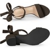 Allegra K Women's Back to College Open Toe Ankle Tie Back Block Heels Sandals - 4 of 4