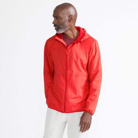 Lands' End Men's UPF 50 Windbreaker Jacket - Large - Bright Cherry