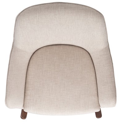 Mack Mid-Century Brown Linen Glider Chair 32"