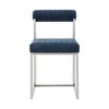 Armen Living Set of 2 Anastasia Brushed Stainless Steel and Fabric Dining Chairs - 4 of 4