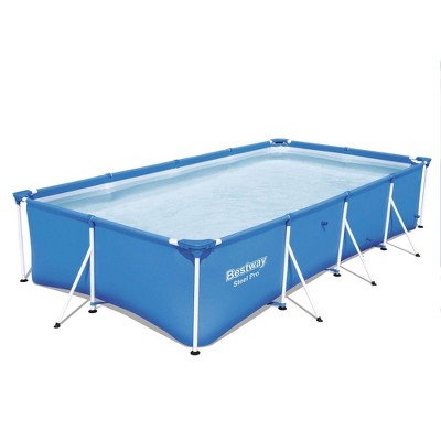 10ft X 6.8ft Outdoor Rectangular Metal Frame Pool for Kids and Adults hmercy Above Ground Swimming Pool Family Swimming Pools Above Ground for Backyard Garden Patio 