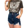 Women's Buckle Up Babe Denim Short - Vibrant Miu - 2 of 3