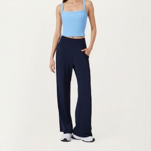 Anna-Kaci Active Women's High Waist Wide Leg Sweatpants with Side Pockets and Smooth Stretch Fabric - 1 of 4