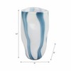 Modern Decorative Vase - Handcrafted Glass with Curved Silhouette - Decorative Accent for Home, Office, Bedroom, or Living Room Decor - Blue - 2 of 4