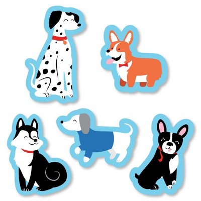 Big Dot of Happiness Pawty Like a Puppy - DIY Shaped Dog Baby Shower or Birthday Party Cut-Outs - 24 Count