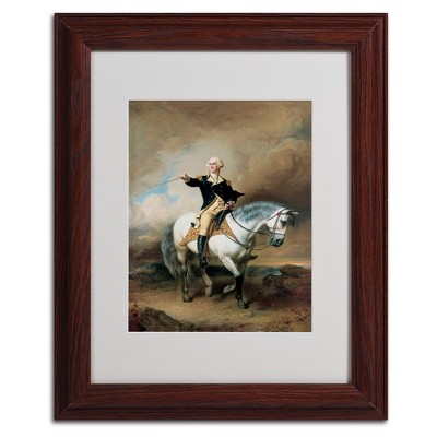Trademark Fine Art -John Faed 'Portrait of George Washington' Matted Framed Art