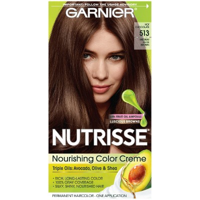 Garnier Nutrisse Nourishing Color Creme 513 Medium Nude Brown Target